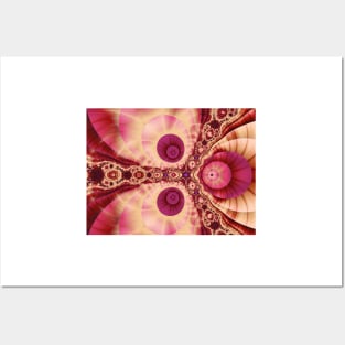 Pink Abstract Fractal Pattern Posters and Art